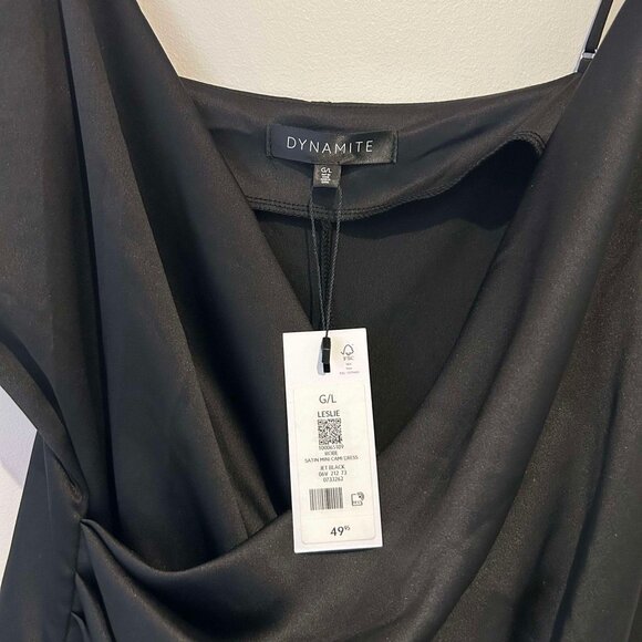 Wrap Satin Dress - Picture 3 of 5